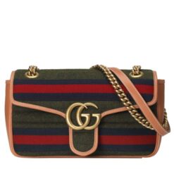 Gucci GG Marmont Small Shoulder Bag 443497 Green
