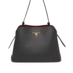 Prada Saffiano Leather Prada Matinée Bag in Black