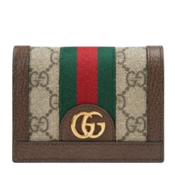 Gucci Ophidia GG card case 523155 Dark Coffee