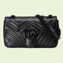 Gucci Marmont small shoulder bag - Black Leather