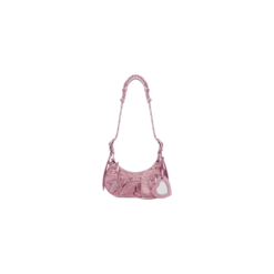 WOMEN'S LE CAGOLE XS SHOULDER BAG WITH RHINESTONES IN PINK