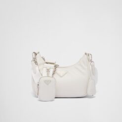 Padded nappa-leather Prada Re-Edition shoulder bag - White