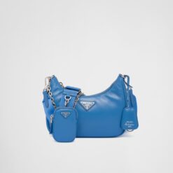 Padded nappa-leather Prada Re-Edition shoulder bag - Light Blue