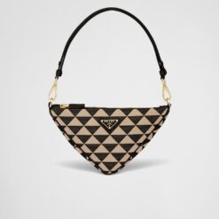 Prada Embroidered fabric mini-bag - Black/Beige