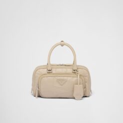 Prada Antique nappa leather multi-pocket top-handle bag - Desert Beige