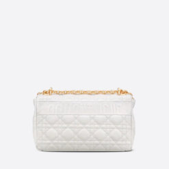 MEDIUM DIOR CARO BAG Ivory Supple Cannage Calfskin