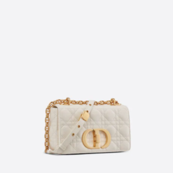 SMALL DIOR CARO BAGIvory Supple Cannage Calfskin
