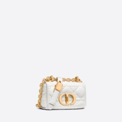 MICRO DIOR CARO BAG Latte Supple Cannage Calfskin