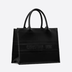 MEDIUM DIOR BOOK TOTE Black Calfskin (36 x 27.5 x 16.5 cm)
