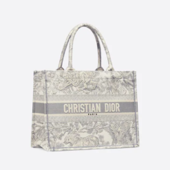 MEDIUM DIOR BOOK TOTE Gray Toile de Jouy Embroidery (36 x 27.5 x 16.5 cm)