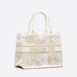 MEDIUM DIOR BOOK TOTE Dior Jardin d'Hiver Embroidery with Gold-Tone Metallic Thread (36 x 27.5 x 16.5 cm)