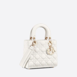 SMALL LADY DIOR MY ABCDIOR BAG Latte Cannage Lambskin