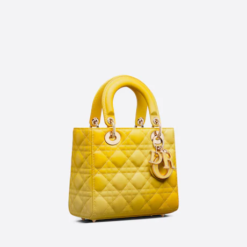 SMALL LADY DIOR MY ABCDIOR BAG Yellow Multicolor Gradient Cannage Lambskin
