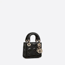 MICRO LADY DIOR BAG Black Cannage Lambskin