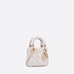 MICRO LADY DIOR BAG Latte Cannage Lambskin