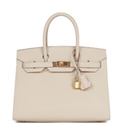 Hermès Birkin Sellier 30 Craie Epsom Gold Hardware