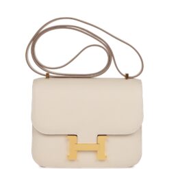 Hermès Constance 1-18 Craie Epsom Gold Hardware