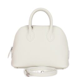 Hermès 1923 Bolide 25 White Evercolor Verso Palladium Hardware